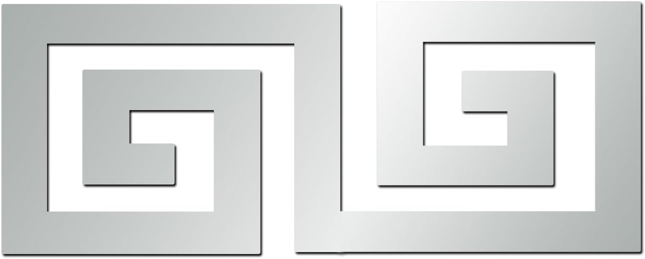 15 Pcs DIY Geometric Shape Acrylic Decorative Mirror Stickers Removable Adhesive Wall Mirror Décor for Living Room Home Background (Silver,3.15 * 7.87inches)