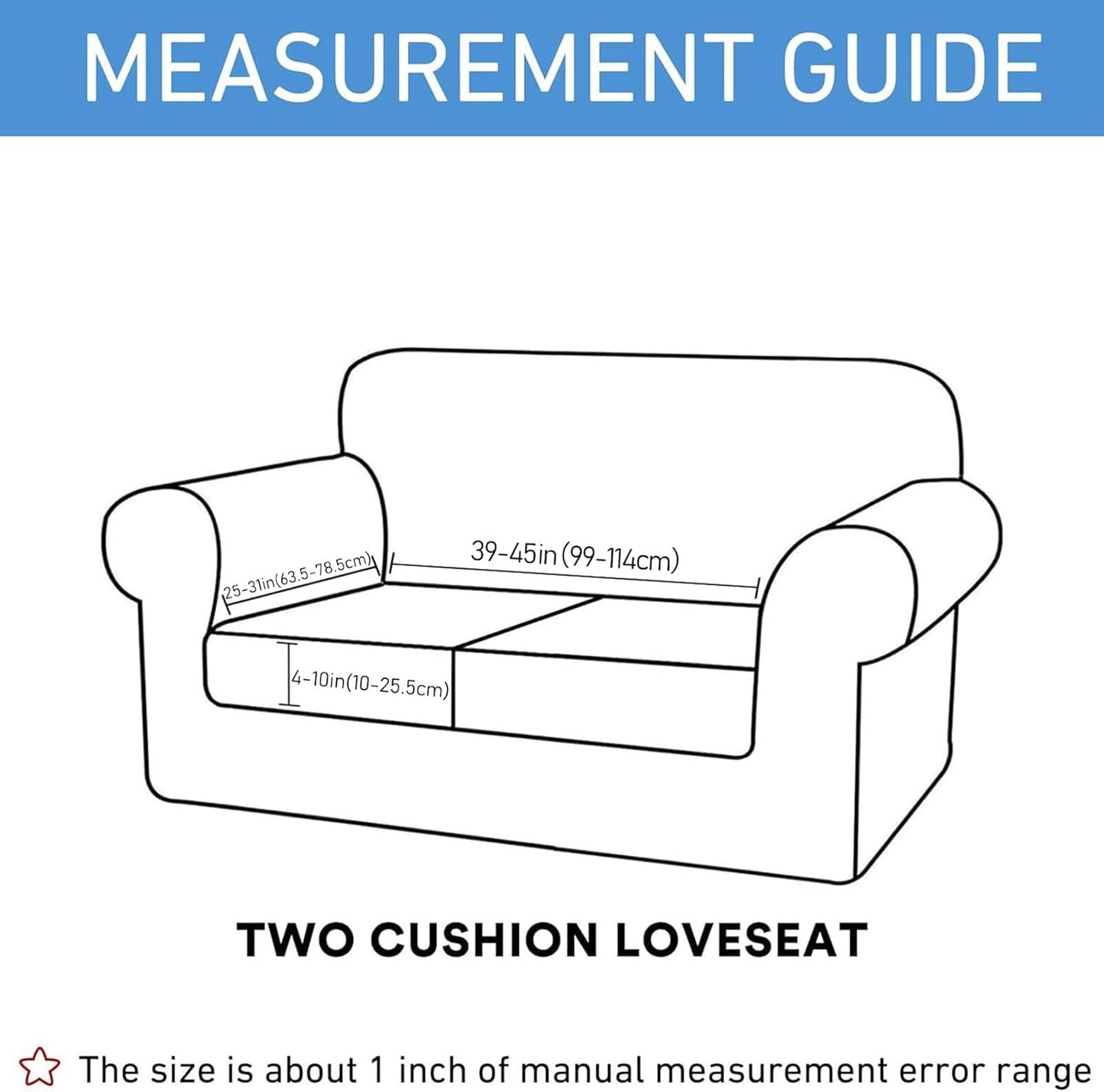 hyha Waterproof Couch Cushion Covers, Stretch Sofa Couch Seat Slipcover for Dog Washable, Non-Slip Waterproof Outdoor Cushion Covers for Patio Furniture Replacement (1 Piece for Medium, Navy)