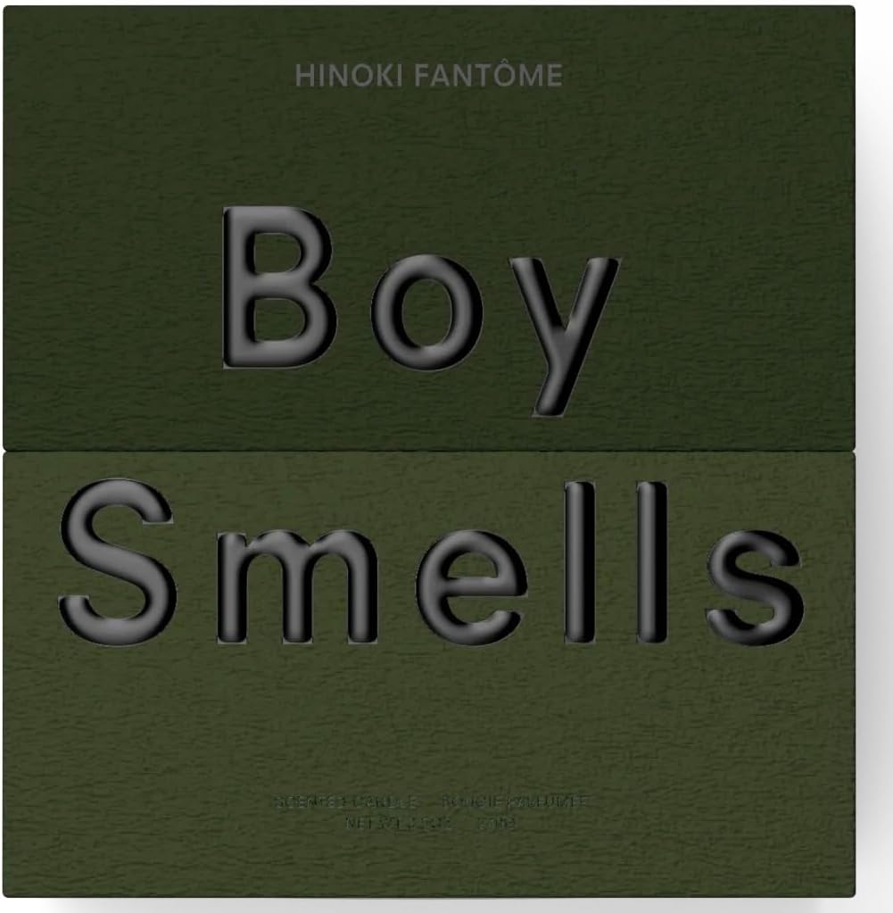 Hinoki Fantôme Scented Candles for Men and Women - 8.5 oz - Soy, Coconut Wax Candle Blend - Aromatic Candles for Home with Japanese Cypress, Jasmine and Smoked Amber - 50-Hour Burn - Cotton Wick