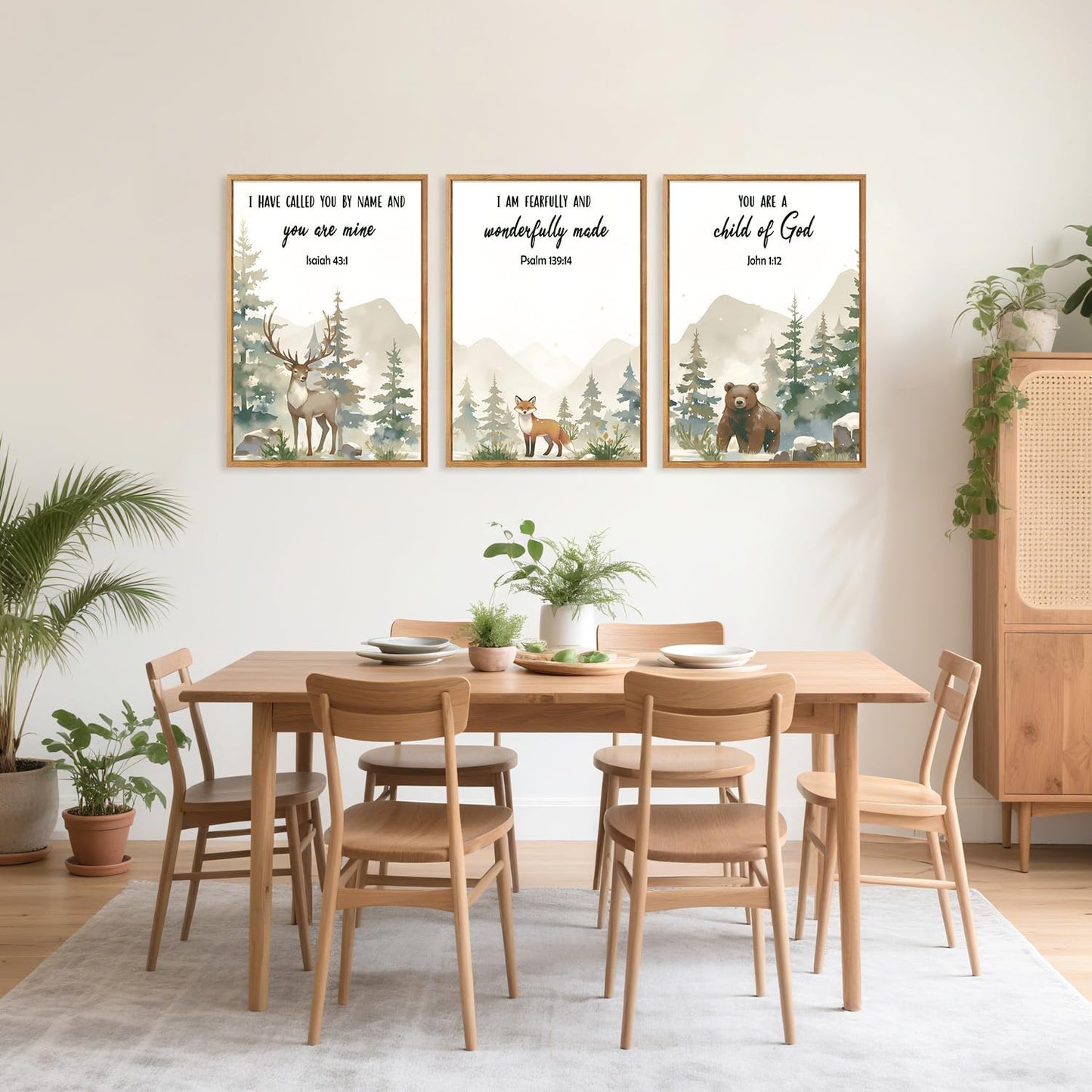 HPNIUB Bible Verses Canvas for Kids, You are A Child of God Scripture Wall Art, Jungle Animals Christian Religious Wall Decor, Ready to Hang for Nursery, Classroom, Bedroom, Playroom- 16"x24"x3