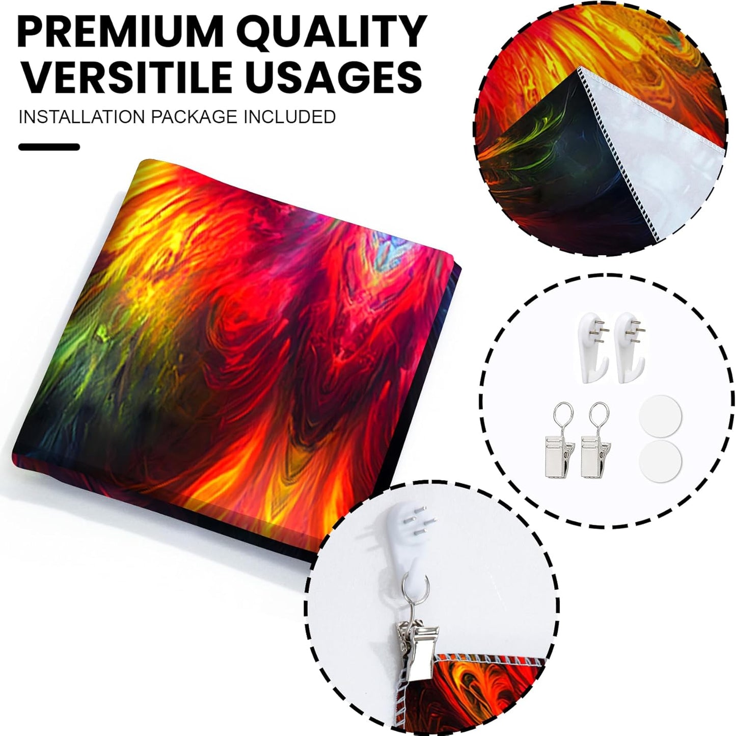 Blacklight Tapestry,WingTapestry Glow In The Dark,UV Reactive Black Light Upright Posters Wall Hanging for Bedroom Dorm Living Room Backdrop Decor (wing16, 79L" x 59W")