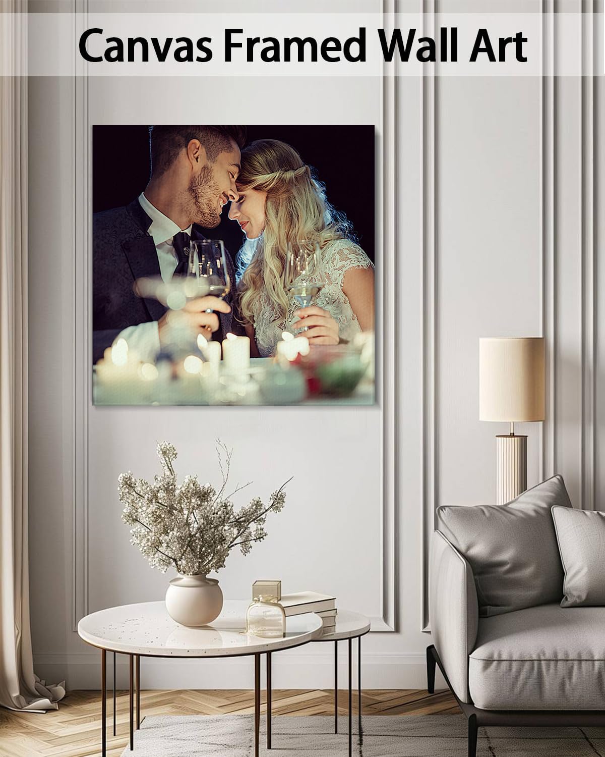 AbcCustomize Canvas Prints with Your Photos,Custom Canvas Wall Art for Bedroom, Living Room, Farmhouse Decor,Personalized Gifts Canvas Prints for Family,Friend,Lover,Pet