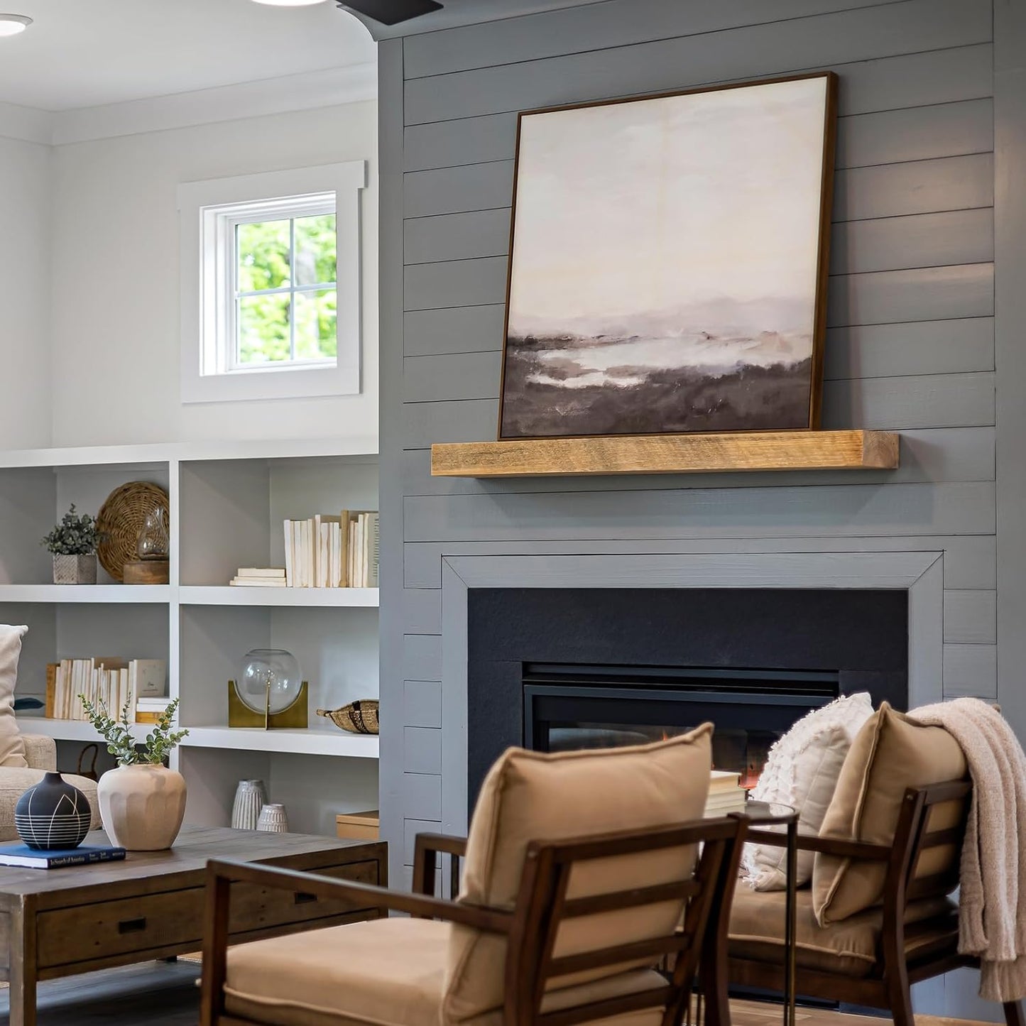 69 inches, Heavy-Duty Floating Shelf Bracket, Hidden Shelf Bracket for Fireplace Shelves, Installed on Studs, max Load of 210 pounds, Hidden Bracket for Shelves, 69 inches, (with Ease kit)