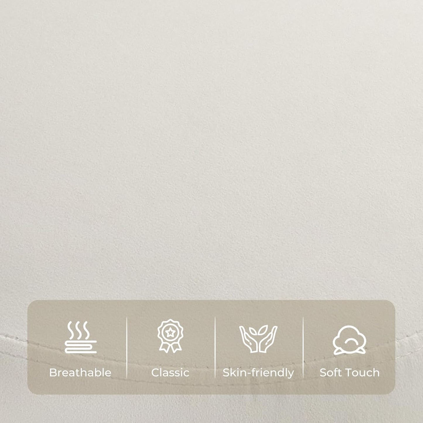 Furniliving Modern Round Ottoman, Soft Bedroom Ottoman Footstool Round Ottomans Stool for Living Room, Bedroom, Makeup Room, White, Velvet