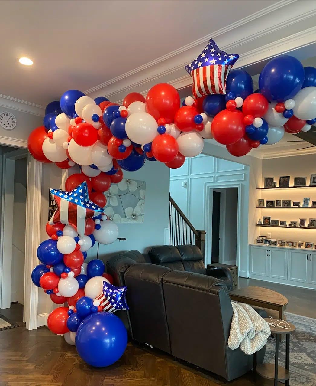 130pcs Red White Blue Balloons Different Sizes 18" 12" 10" 5" Party Latex Balloons for Birthday Graduation 4th of July Independence Day Anniversary New Year Holiday Party Decorations