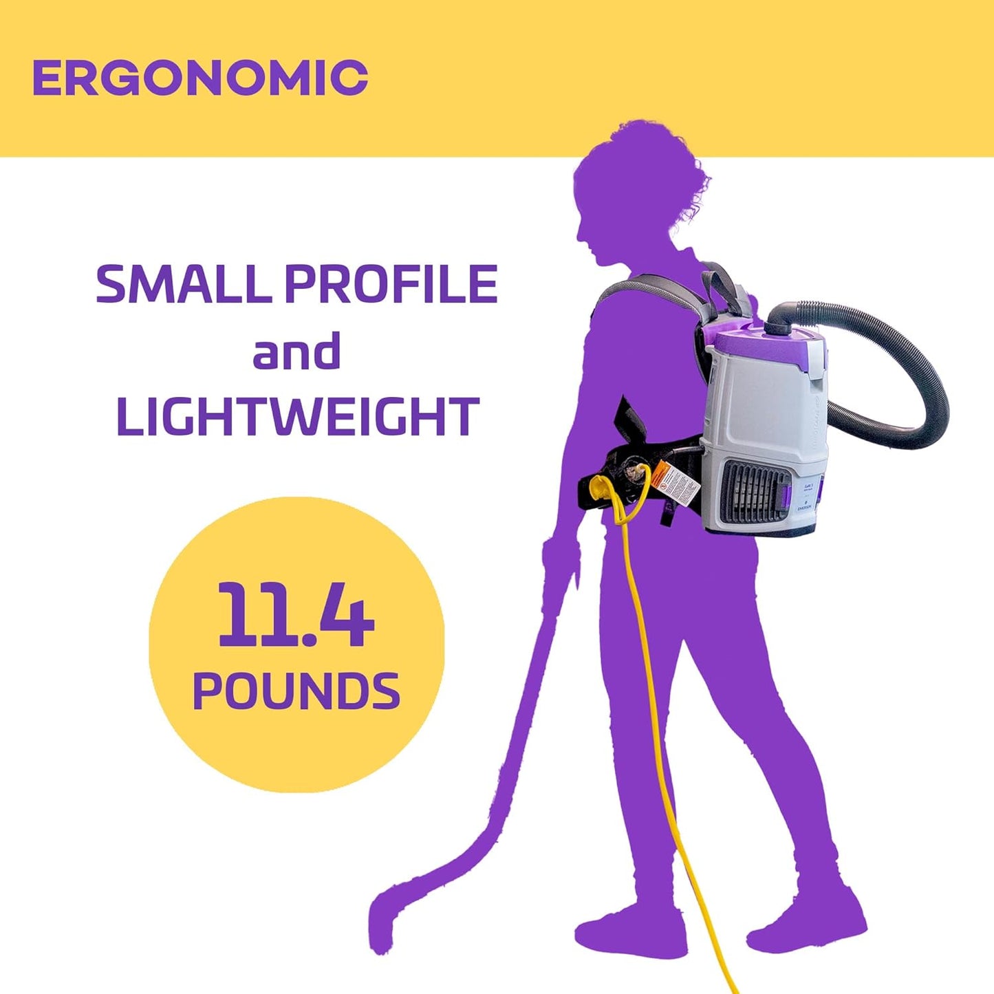 ProTeam GoFit 3 Commercial Backpack Vacuum with ProBlade Hard Surface & Carpet Tool Kit, 3 qt, Corded