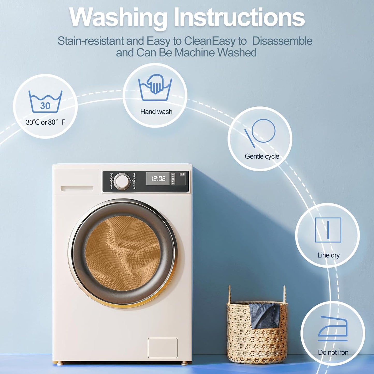 Couch Cushion Covers Individual Large Super Stretch Chenille (Softer Version) Sofa Cushion Covers, Couch Seat Covers Couch Slipcovers Furniture Protector (2PC, Khaki)