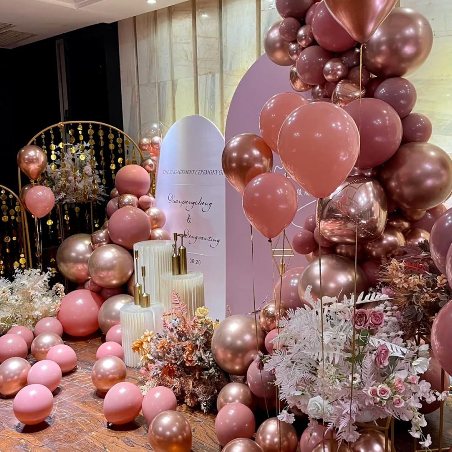 130pcs Retro Pink Balloons Different Sizes 18" 12" 10" 5" Blush Pink Latex Balloon Garland Arch Kit for Birthday Baby Shower Valentine's Day Wedding Anniversary Party Decorations