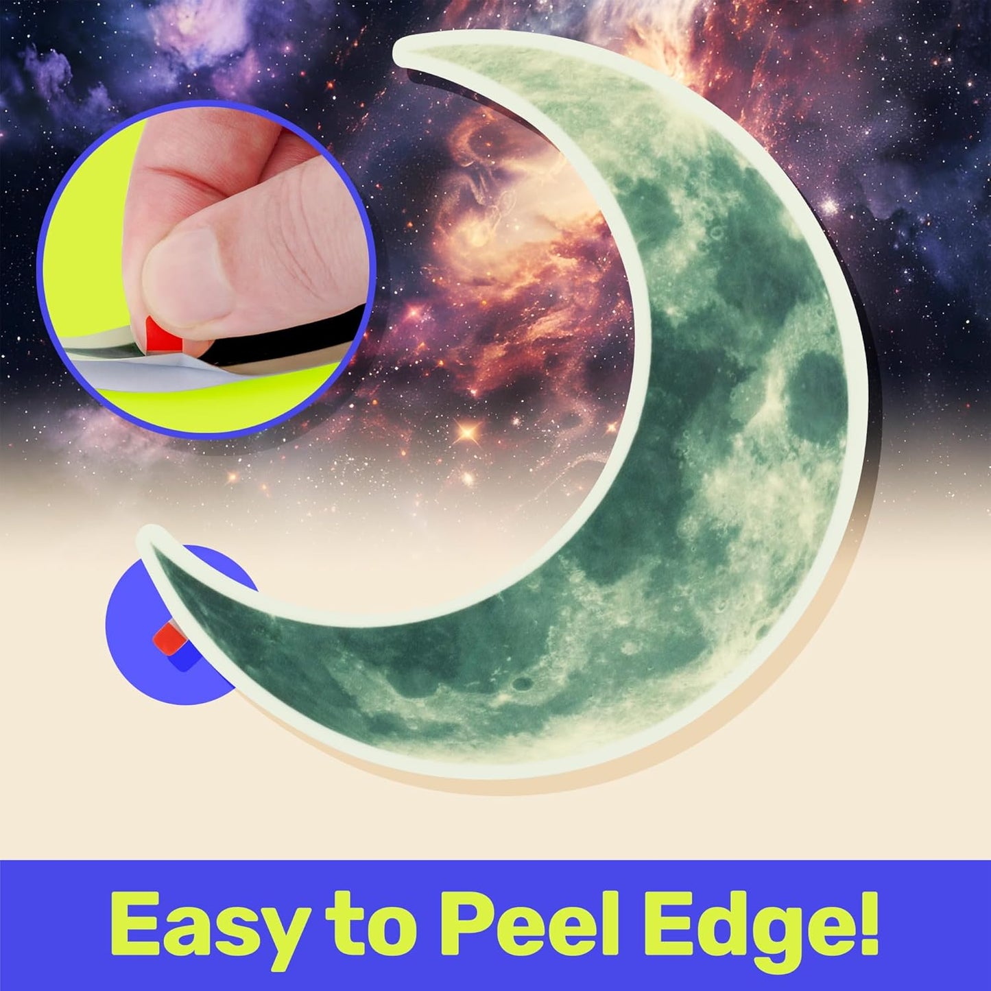 Glow in The Dark Stars and Moon for Ceiling, Luminous Star and Moon Wall Decals, Wall Decor, Sticky Fluorescence Ceiling Stars, Gift for boy and Girl,Kids Nursery Bedroom Living Room(Mixed Colors)