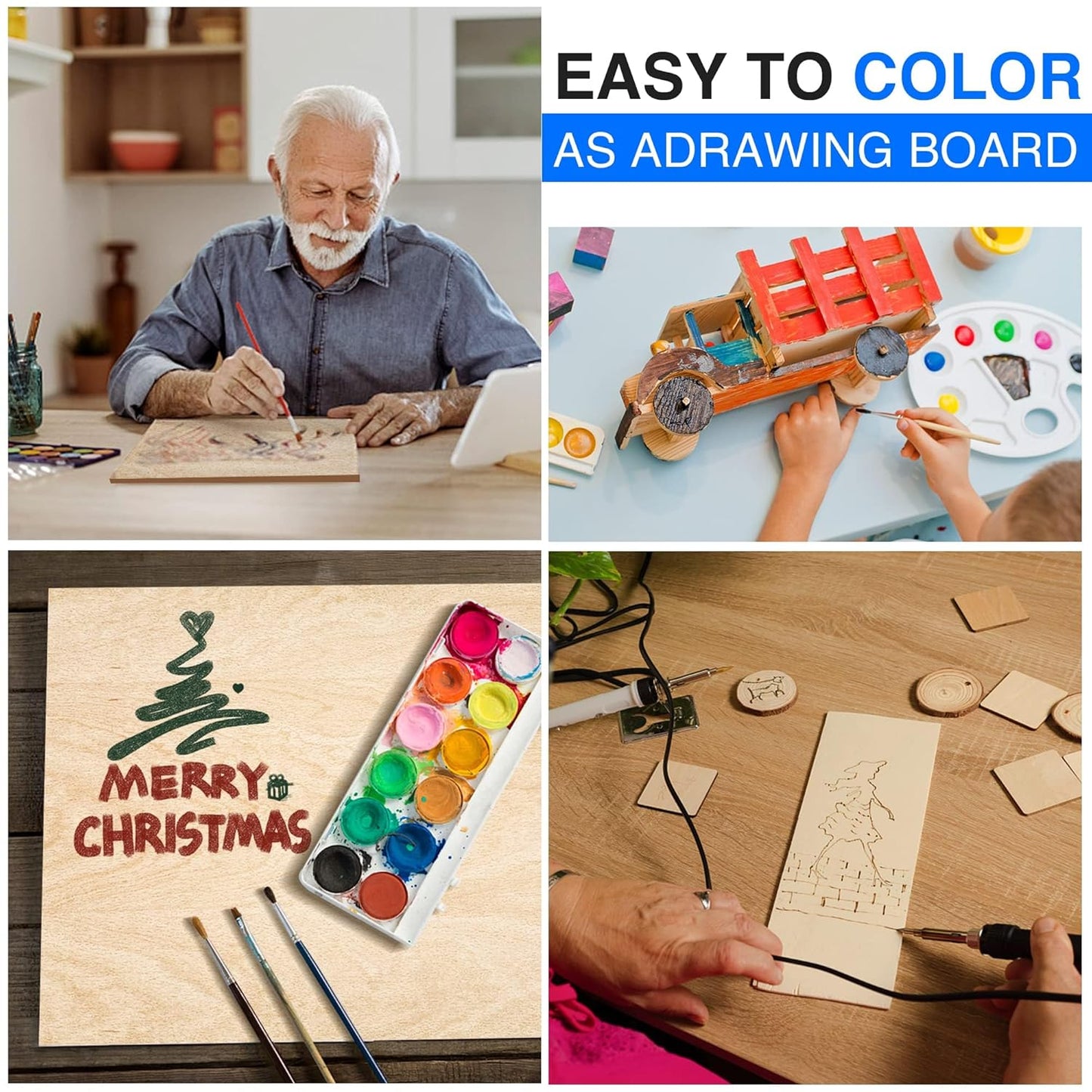 18 Pack Basswood Sheets 12"x12"x1/8" for Crafts, Unfinished Basswood Craft Board Perfect for DIY Ornaments and Models, Drawing, Painting, Engraving, Wood Burning, Laser Cutting