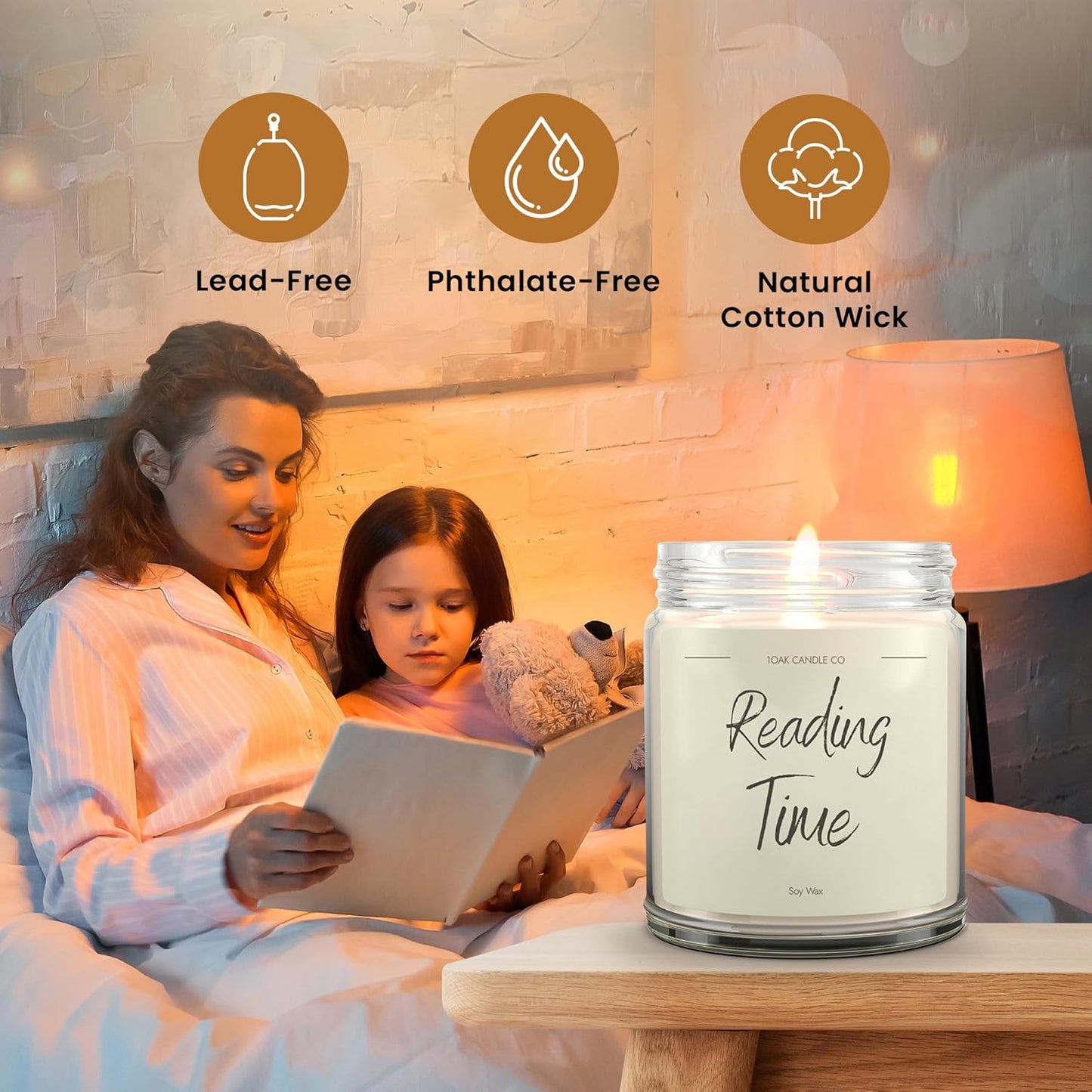 1OAK Vanilla Soy Candles - Reading Candle - Gifts for Readers - Cool Gifts for Book Lovers Women - Book Themed