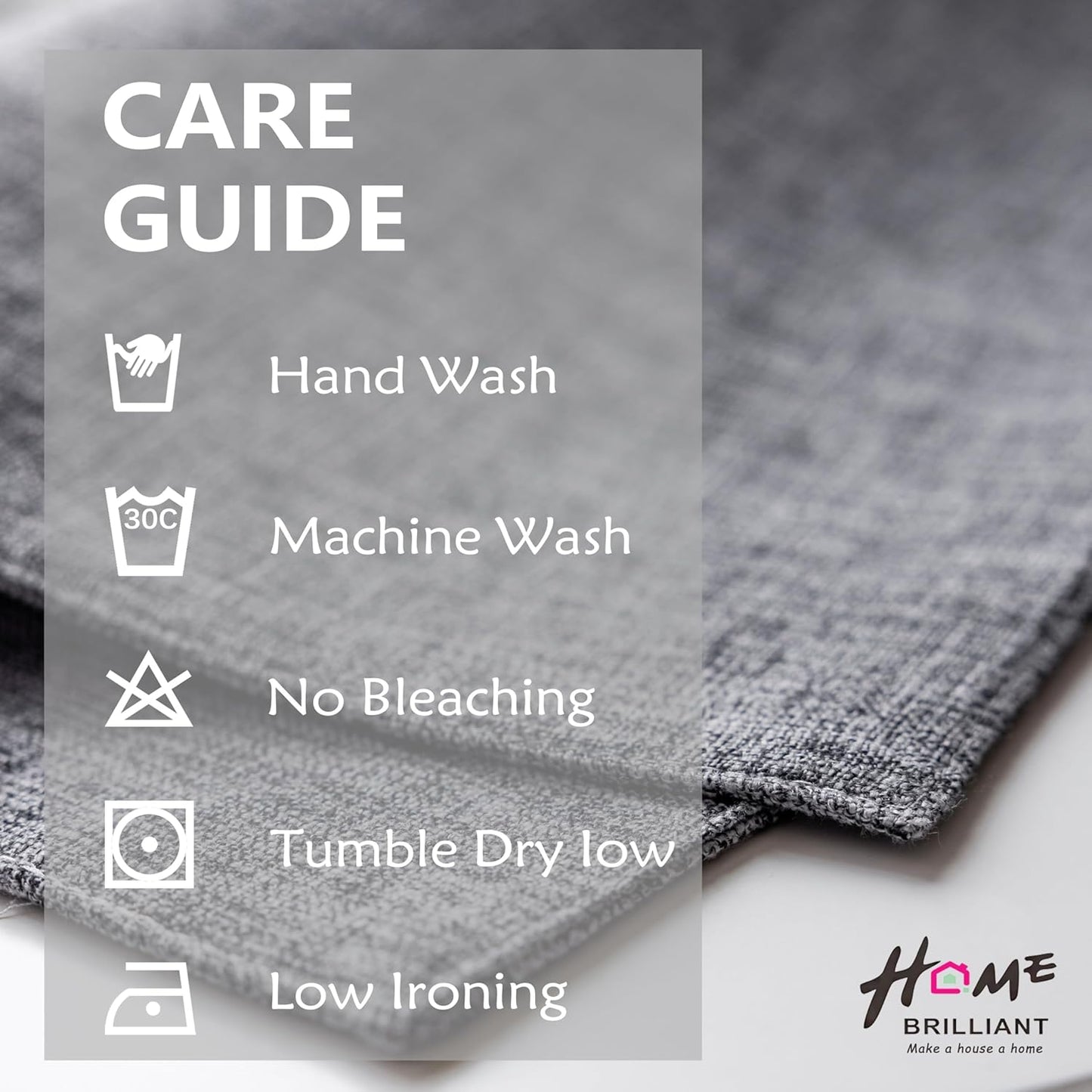 Home Brilliant Linen Placemats Set of 8 Heat Resistant Washable Placemats for Parties Buffet Dinner, 13 x 19 inches, Ash Grey