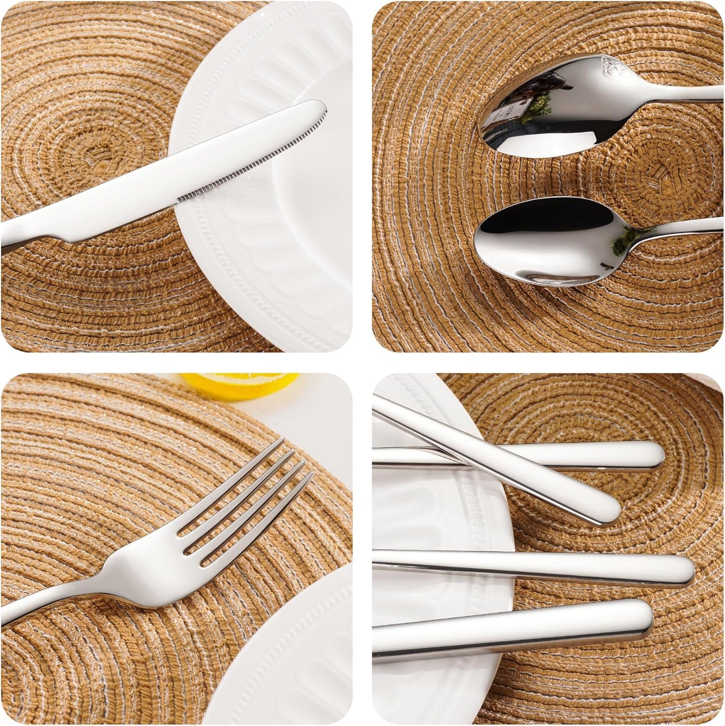 30 Piece Silverware Set 18/10 Stainless Steel, Flatware Set for 6,forged Flatware Set Heavy Duty Silverware, Dishwasher Safe