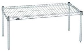 Omega Products Corporation 30" Deep x 36" Wide x 14" High Chrome Stationary Dunnage Rack