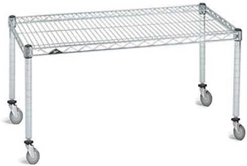 Omega Products Corporation 12" Deep x 72" Wide x 20" High Chrome Mobile Dunnage Rack