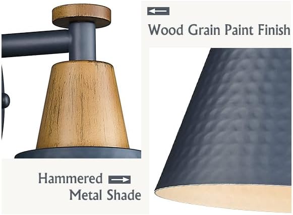 FEMILA 1-Light Wall Sconces, Modern Sconces Wall Lighting with Hammered Metal Shade, Bathroom Vanity Light Fixtures Wall Lamp for Mirror Bedroom, Dark Blue,4FG59B Blue