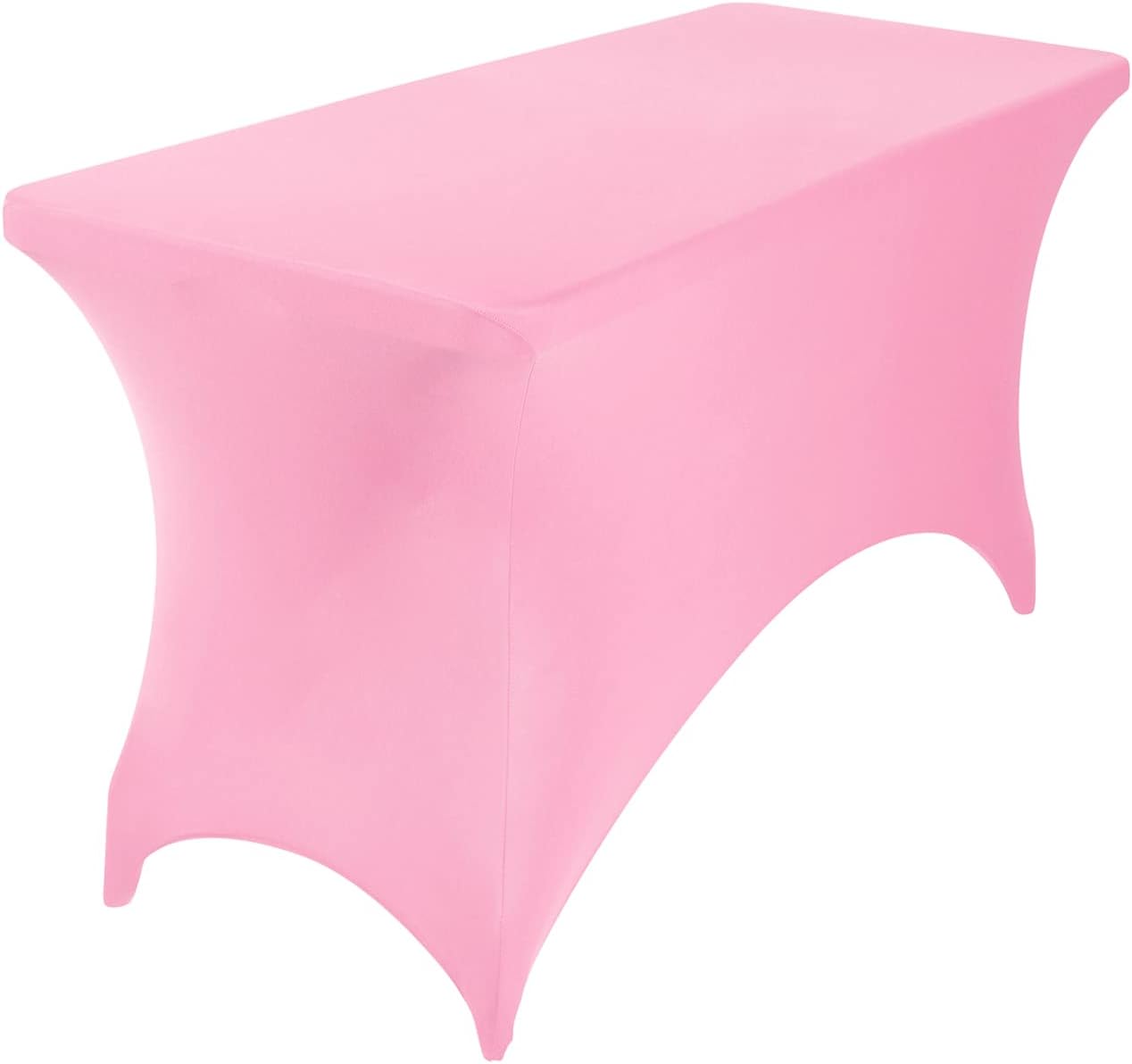 4Pack Spandex Waterproof Table Covers 4ft，Spandex 4ft Waterproof Table Cover for Party,Wedding, Banquet, and Events(Pink)
