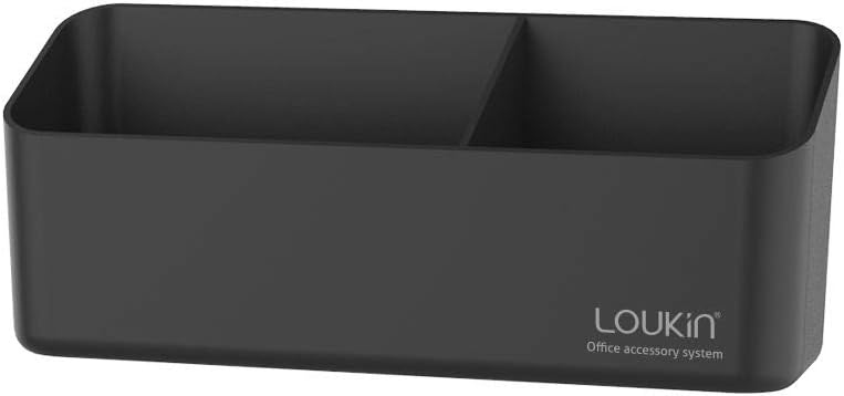loukin Magnetic and Adhesive Marker Holder, Dry Erase Accessory Tray, Magnetic Storage Organizer for Whiteboard, Glass or Refrigerators (Black)