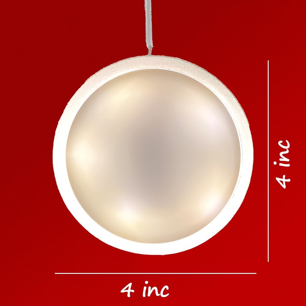 Personalized Family Christmas Ornament with Light – Custom Photo Ornaments, Customized Christmas Decoration, Picture Ornament for Tree, Customizable Family Keepsake Gift