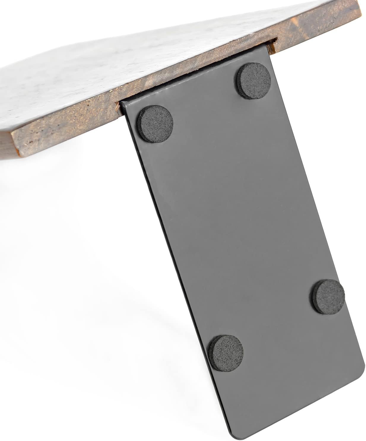 Large Bookend Hold Heavy Books- 7x4x5in 2 Pack Wood Bookends for Heavy Books Heavy Duty Walnut Book Ends for Men Wood Bookends for Office Desk Non-Skid