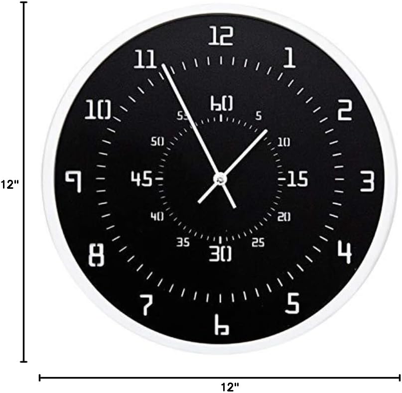 Modern Minimalist Black Stop Wall Clock