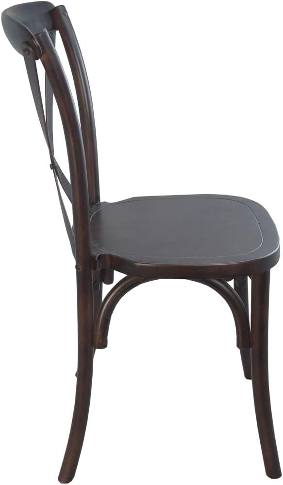 EMMA + OLIVER 2-Pack Walnut X-Back Chair