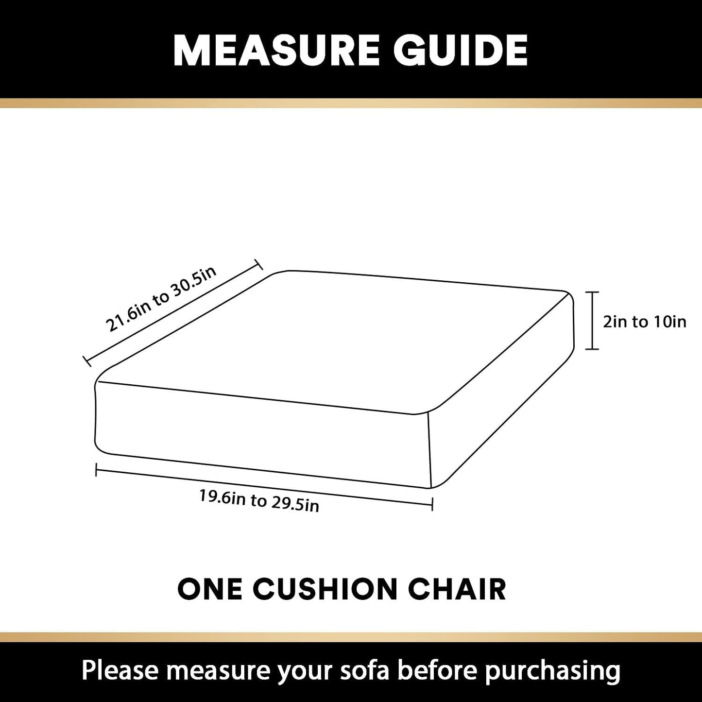 PrinceDeco Velvet Stretch Couch Cushion Cover Soft Cushion Slipcover for Chair Cushion Furniture Protector Seat Cushion Sofa Cover (Width Up to 29.5", Taupe)