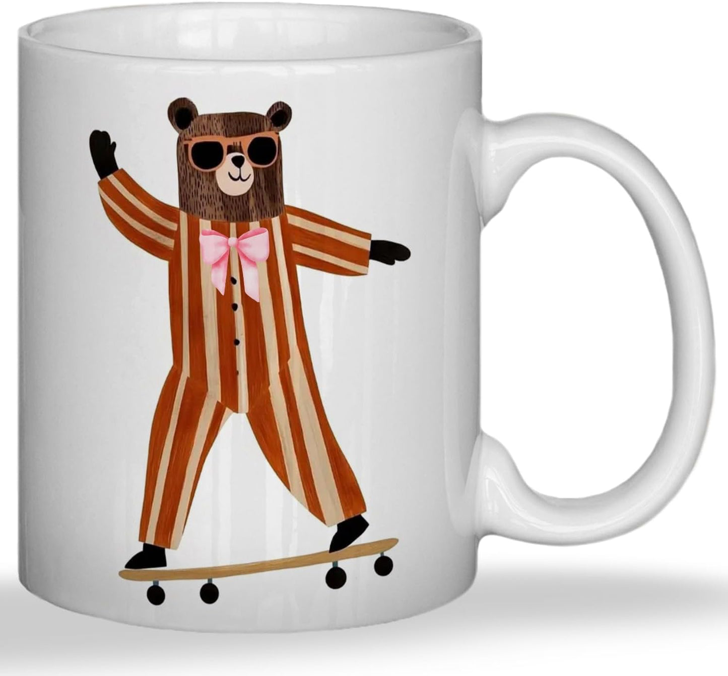 JINYO Bear Mug, Bear Coffee Mug, Funny Bear Coffee Cup, Bear Gifts for Women Men, Bear Lovers Gifts, Bear Gifts For Bear Lovers Women, Bear Themed Gifts, Bear Gifts For Bear Lovers, 11oz