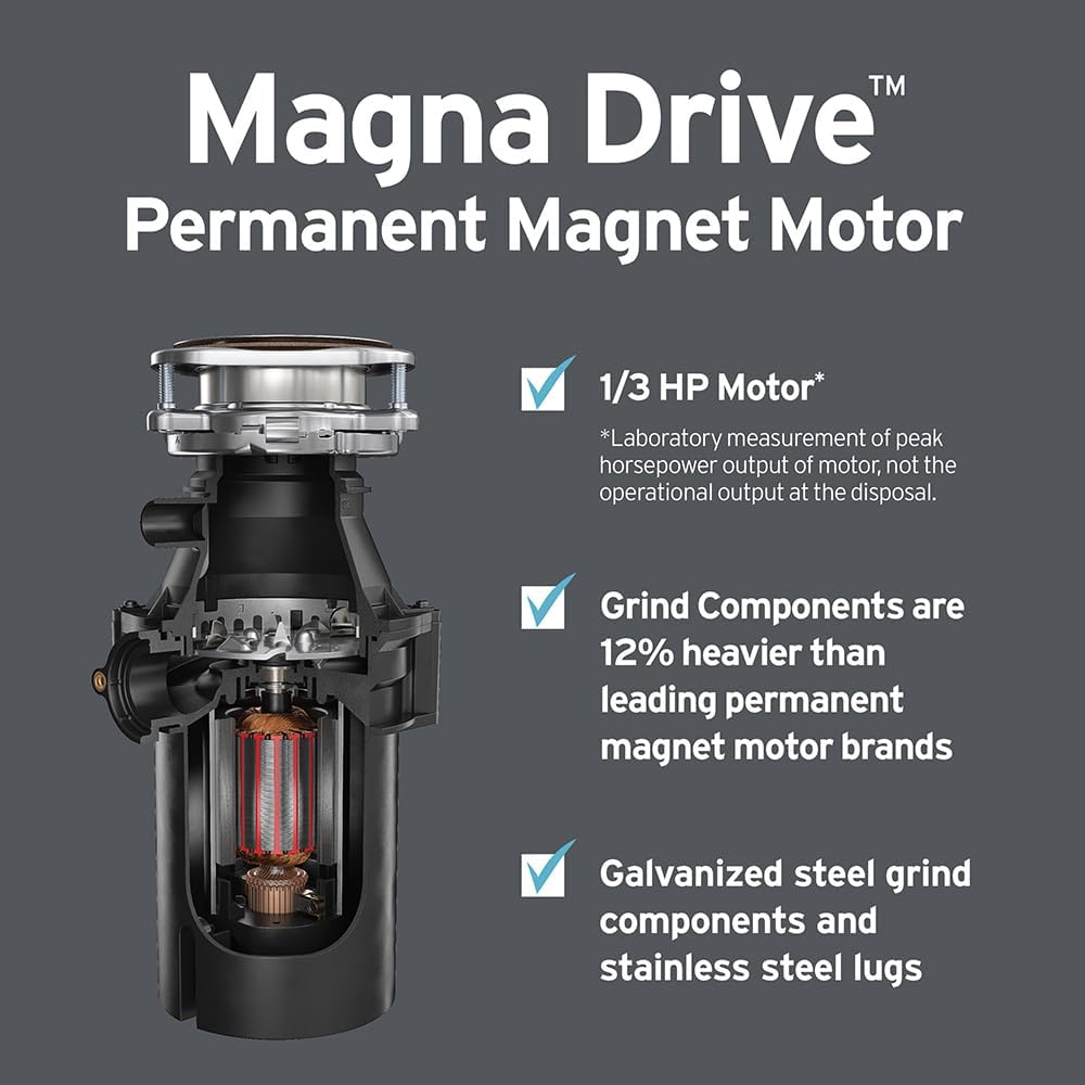 InSinkErator ES30 W/C 1/3 HP Motor Continuous Feed Kitchen Garbage Disposal with Power Cord