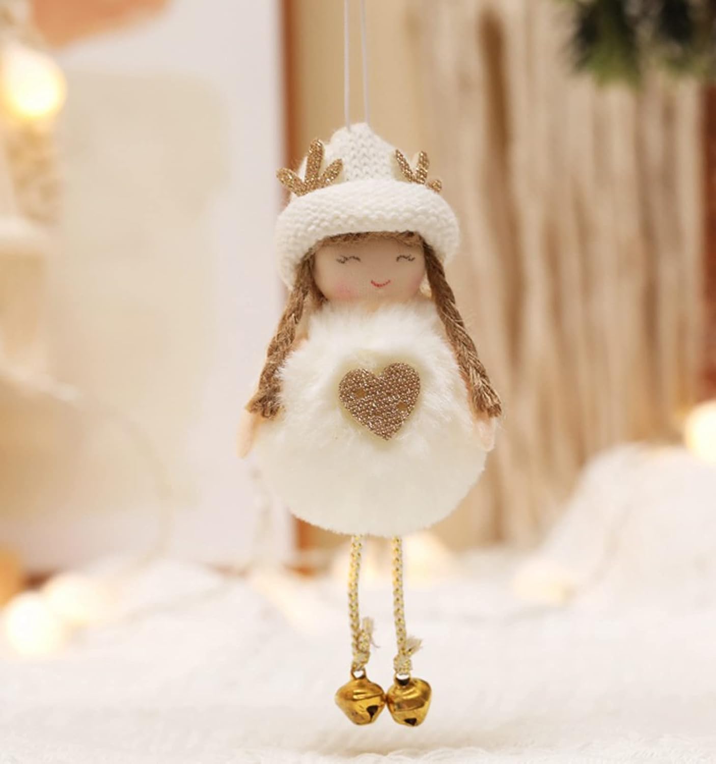 3pcs Christmas Angel Doll Decoration, Christmas Tree Hanging Ornaments, Thanksgiving Day Birthday Gifts, New Year Fairy Presents, Home Party Kids Girls Toys Pendant(GF-X2)