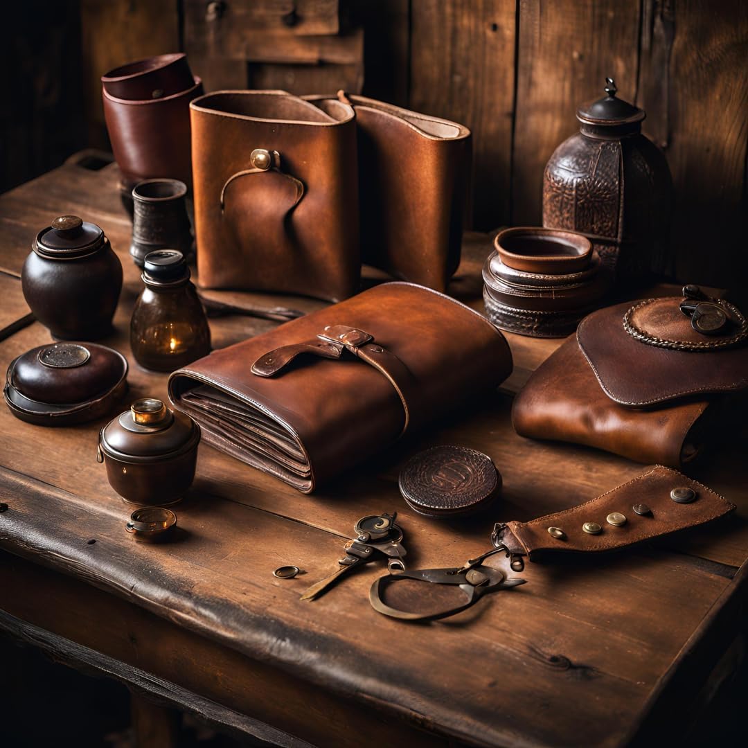 1OAK Scented Candles for Men (Vintage Leather) - Leather Candle- Masculine Decor - Long Burning Premium - Soy Wax (7oz.)