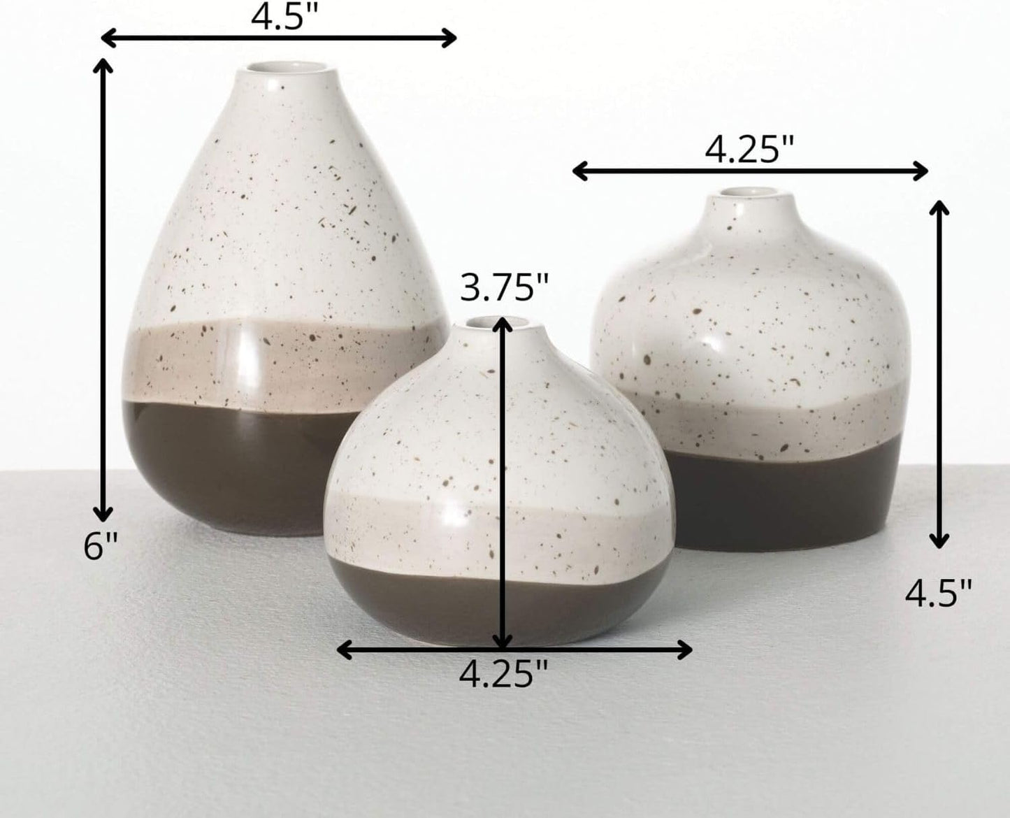 Sullivans Strata Mini Vase Set of 3, Trio Bud Vase, Perfect for Flower Greenery Stems Home Décor for Living Room, Office, Shelf Mantel (N3123)