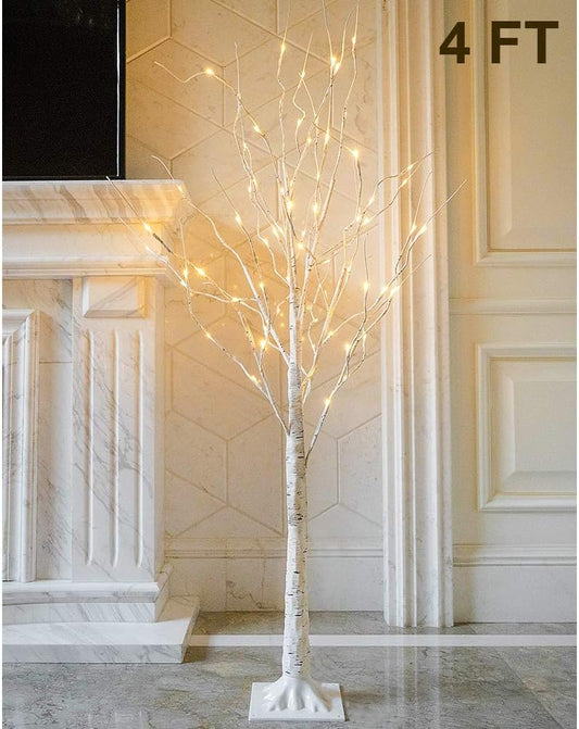Twinkle Star Lighted Birch Tree for Home Wedding Festival Party Christmas Decoration (4 ft)