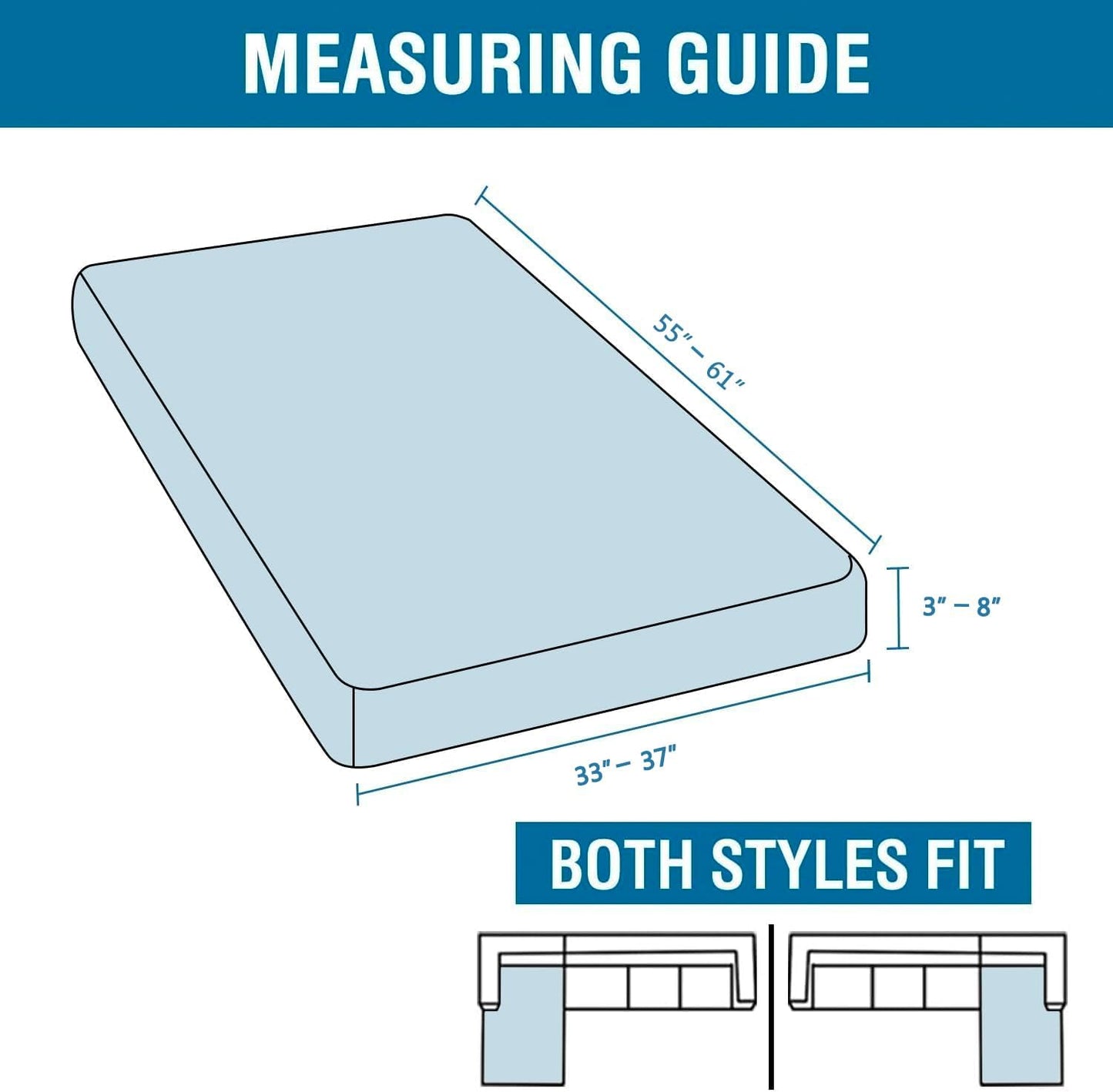 H.VERSAILTEX Super Stretch Individual Chaise Cover Sectional Couch Covers for L Shaped Sofa Both Left/Right Featuring Thick Jacquard Textured Twill Fabric (1 Piece Chaise Cover, Ivory)