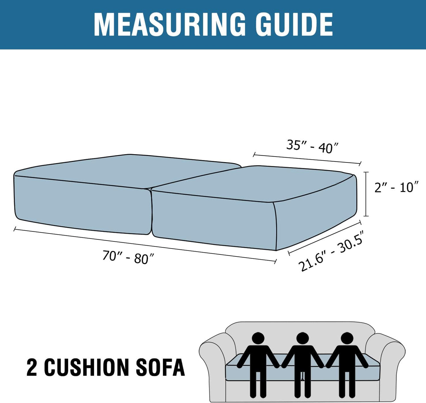 H.VERSAILTEX Velvet Stretch Couch Cushion Cover Plush Cushion Slipcover for Chair Loveseat Sofa Cushion Furniture Protector Seat Cushion Sofa Cover (2 Piece Large Sofa Cushion Covers, Taupe)