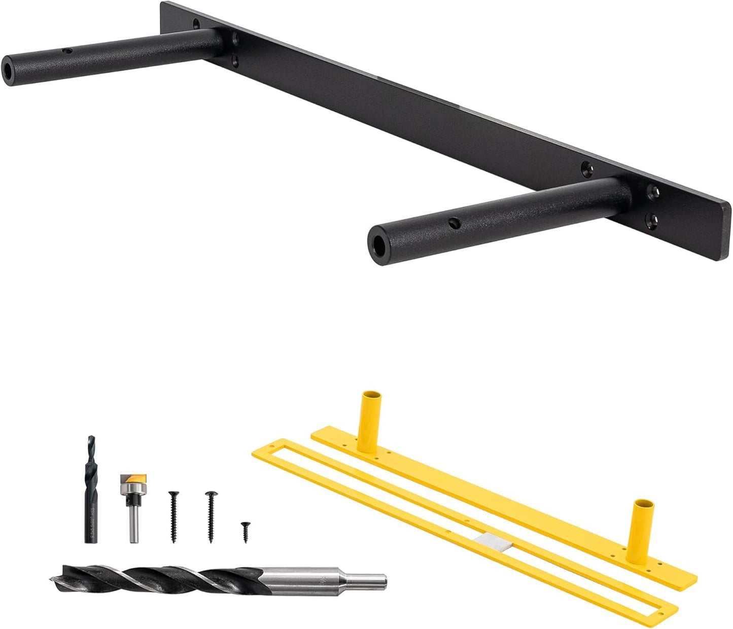 Heavy-Duty Floating Shelf Bracket, , Hidden Shelf Bracket for Mantel, if Installed on Studs, Maximum Load of 210 pounds, Hidden Bracket 22inches (with Premium Build kit)