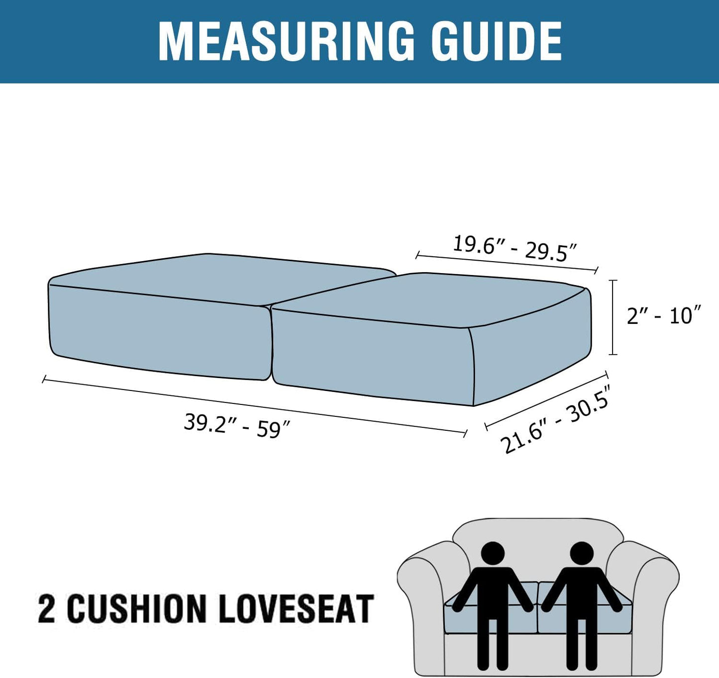 H.VERSAILTEX Velvet Stretch Couch Cushion Cover Plush Cushion Slipcover for Chair Loveseat Sofa Cushion Furniture Protector Seat Cushion Sofa Cover (2 Piece Medium Sofa Cushion Covers, Brown)