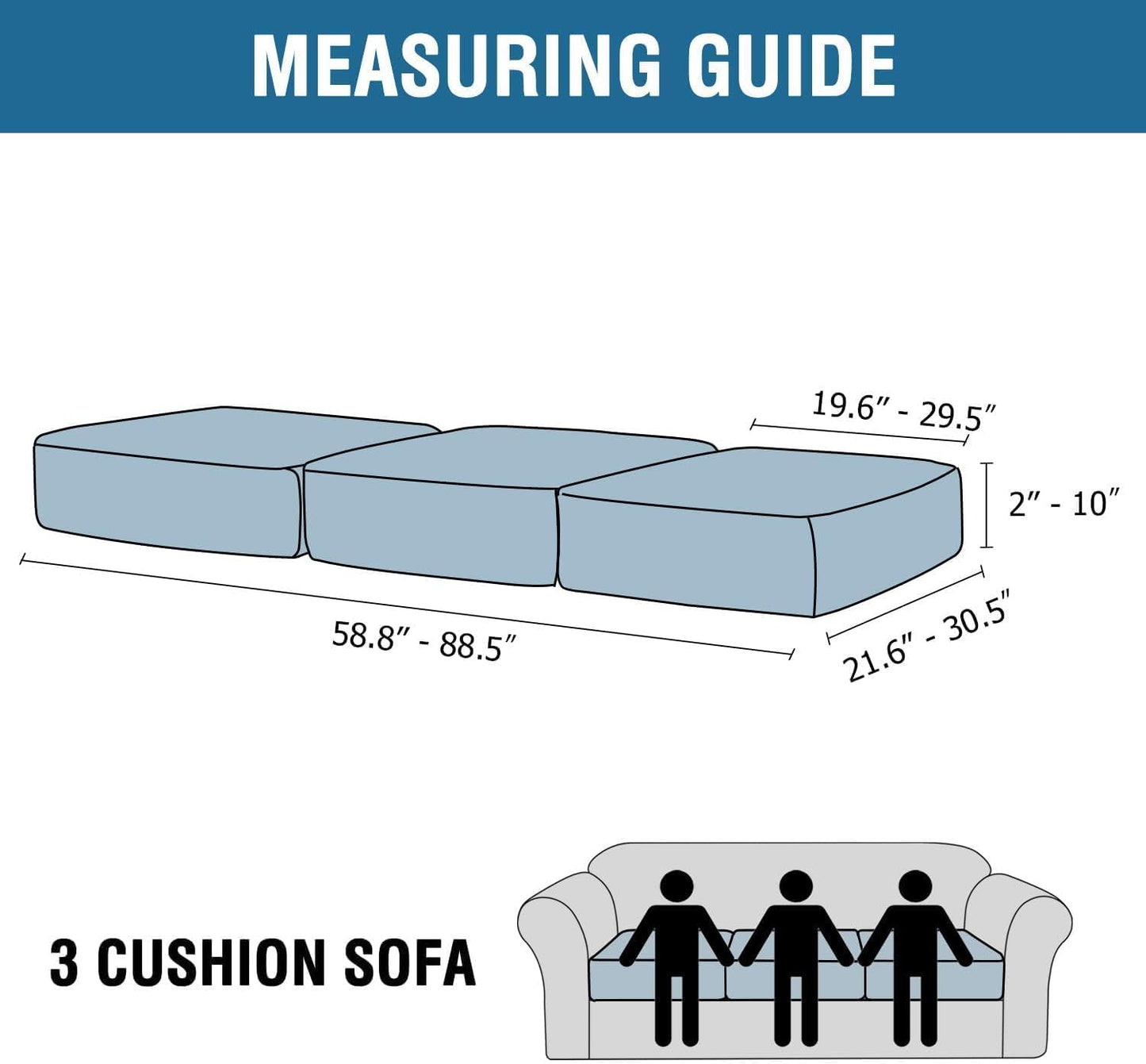 H.VERSAILTEX Velvet Stretch Couch Cushion Cover Plush Cushion Slipcover for Chair Loveseat Sofa Cushion Furniture Protector Seat Cushion Sofa Cover (3 Piece Sofa Cushion Covers, Burnt Brick)