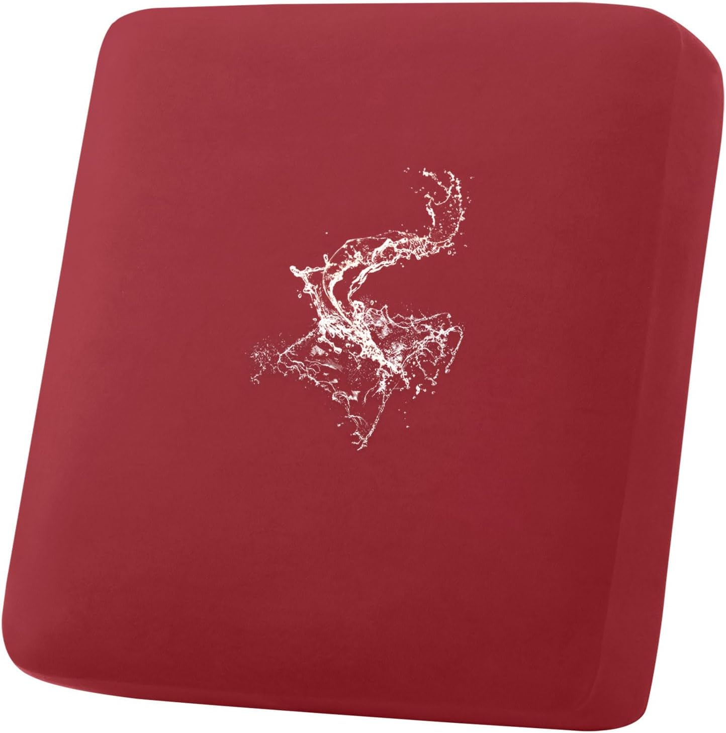 hyha Waterproof Couch Cushion Covers, Stretch Sofa Couch Seat Slipcover for Dog Washable, Non-Slip Waterproof Outdoor Cushion Covers for Patio Furniture Replacement (1 Piece for Small, Wine Red)