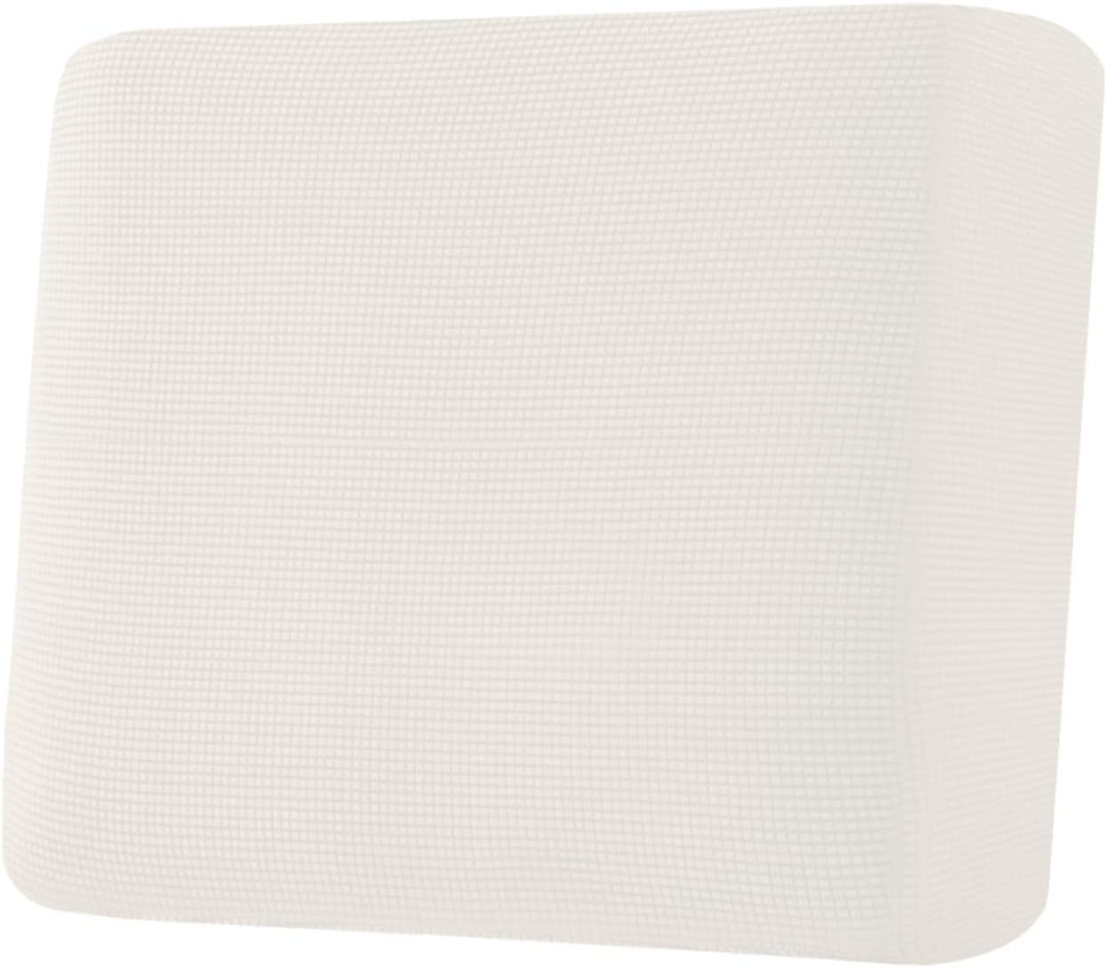 H.VERSAILTEX Super Stretch Individual Seat Cushion Covers Sofa Covers Couch Cushion Covers Slipcover Sets Thick Jacquard Textured Twill Fabric (1 Piece Chair Cushion Cover, Porcelain)