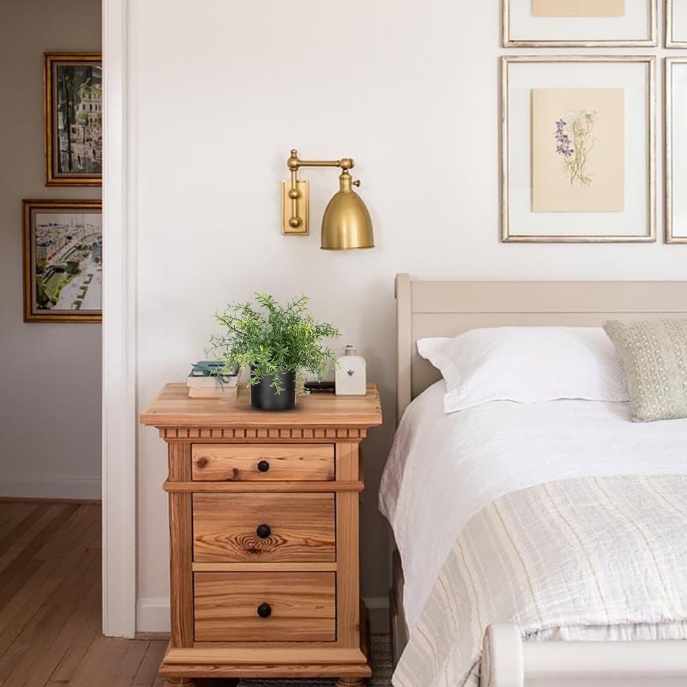 3 Pack Small Fake Plants for Shelf Decor Accents with Plastic Pot Artificial Potted Plants for Rustic Farmhouse Decor Faux Plants Indoor Fake Potted Plants Artificial for Home Office Bookshelf Decor