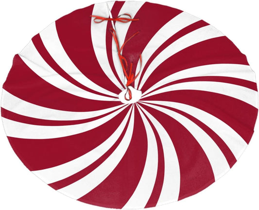 Christmas Tree Skirt,Mint Sugar Double Swirl Candy Xmas Tree Skirt Rustic Farmhouse Tree Skirt for Christmas Decor Xmas Holiday Home Party Decorations30