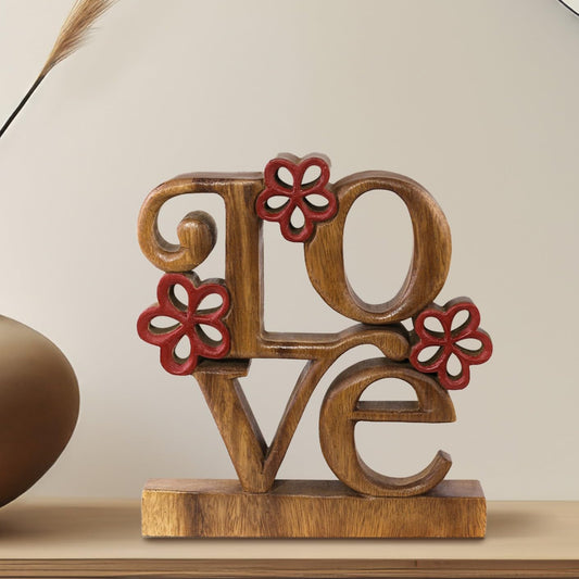 Decozen Gifts for Mom - Wooden Love Letters Sculpture - Mother's Day Birthday Gifts, Home, Office, Living Room, Shelf, Fireplace, Farmhouse, Tabletop, Boho and Mantle Decor - Mothers Day Decorations