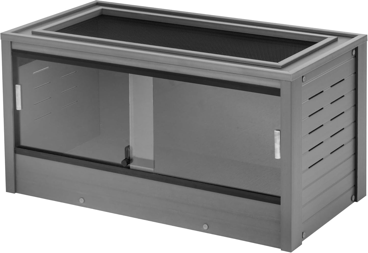 New Age Pet ECOFLEX 36" Mojave Reptile Lounge -Durable Wood Plastic Composite Habitat with Ventilation, Removable Glass Doors & Lock, Easy Assembly, for Tortoises, Snakes, Iguanas