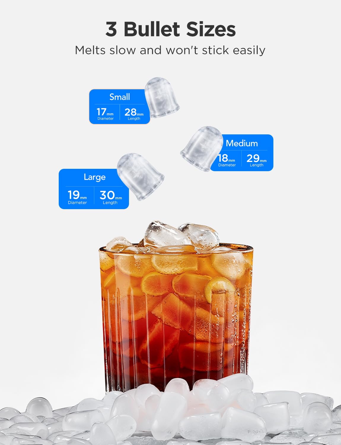 GoveeLife Smart Countertop Ice Makers, Portable Ice Maker Machine with Self-Cleaning, 6 Mins 9 Bullet Ice, 26lbs/24Hrs, Voice Remote for Home Kitchen Party Camping, with Ice Scoop Stainless Silver