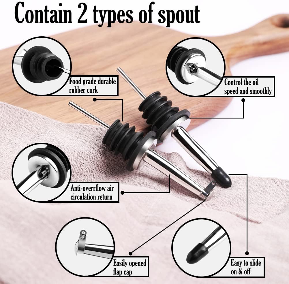 Sweejar Large Ceramic Olive Oil Dispenser Bottle, Opaque Oil Cruet Protects Oil to Reduce Oxidation, Suitable for Storage Oil, Vinegar, Soy Sauce & Other Liquids, Pack of 1, 24 Fl Oz (Gray)