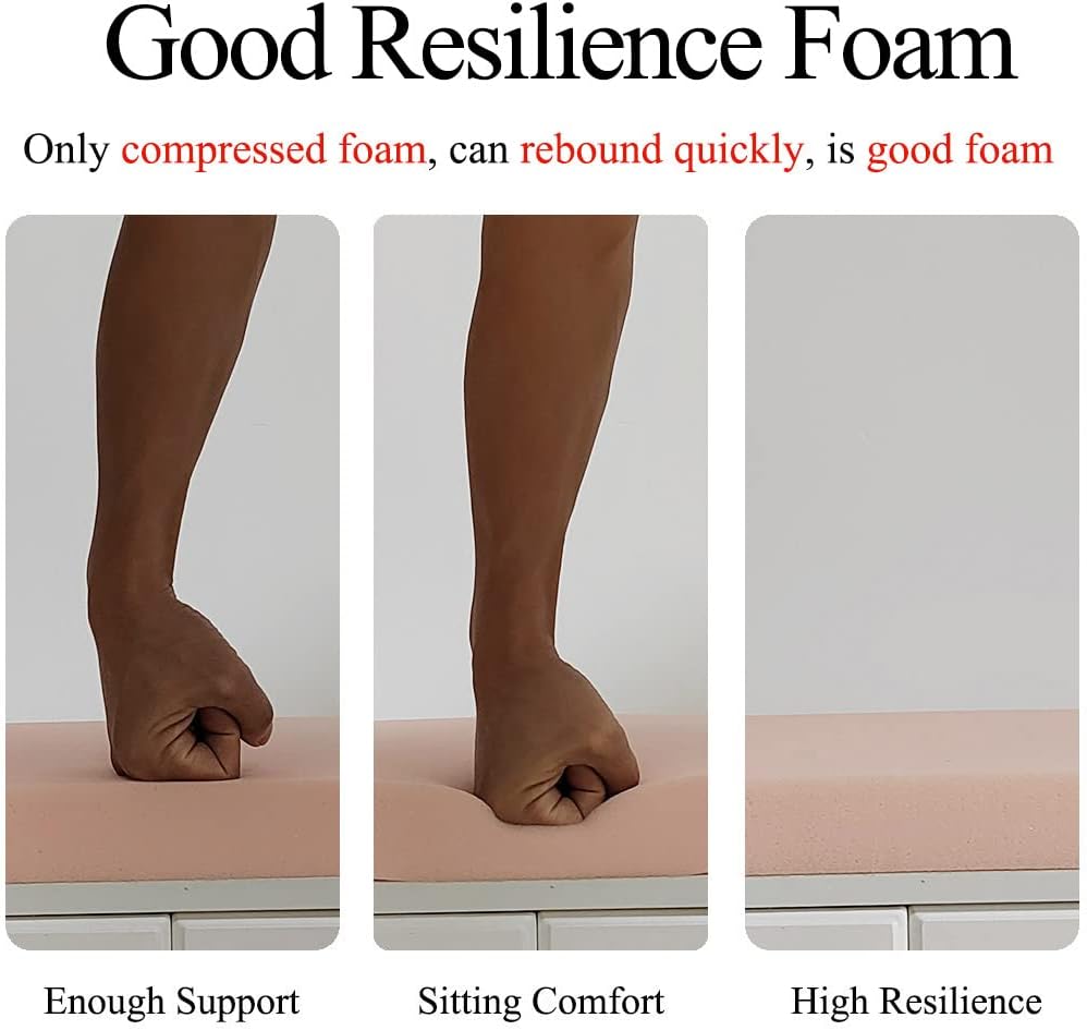 Chair Cushion for Dining Chairs with Ties 4 Pack Non Slip Memory Foam Kitchen Room Chair Pads for Outdoor Patio Furniture 17x16 Inch, Gray