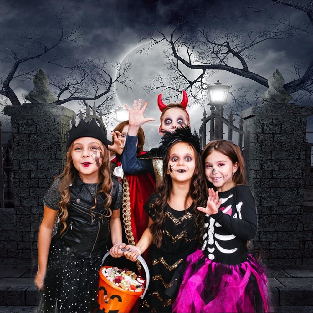 CHAIYA 10x10ft Halloween Backdrop Background Nightmare Before Christmas Backdrop for Photography Zombie Themed Photo Booth Party Decorations CY034