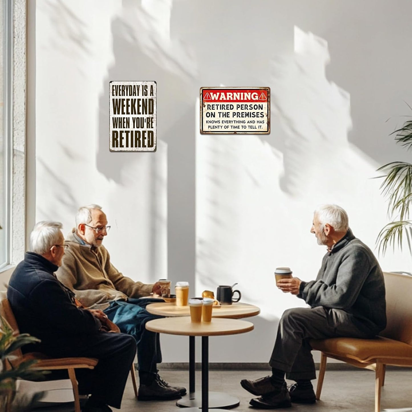 Funny Retirement Sign, Retired Gifts for Men - Happy Retirement Party Decorations for Women, Vintage Retirees Patio Metal Tin Signs Yard Door Frame Decor 8x12 Inch