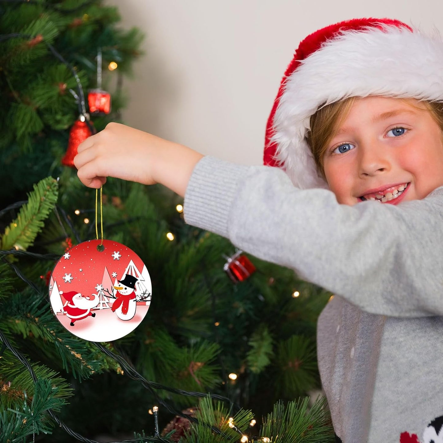 16 pcs Metal Sublimation Ornament Blanks，Christmas Ornaments Sublimation Christma Ornament Blanks for Christmas Tree Decor Blank Ornaments，DIY Handmade Crafts Double Sided Sublimation Ornaments